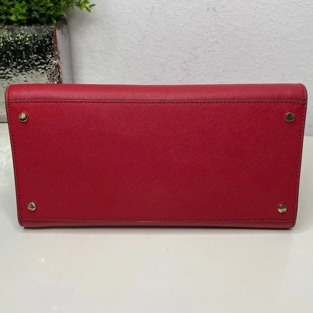 NWT Kate Spade Cameron Medium‎ Satchel Red Saffiano Leather Crossbody Handbag